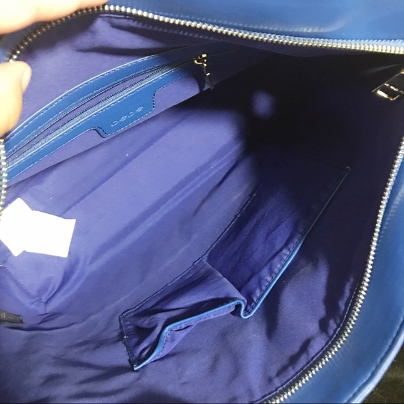 ❤️SOLD❤️ New BEBE LOGO blue QUILTED TOTE bag purse - Picture 7 of 7